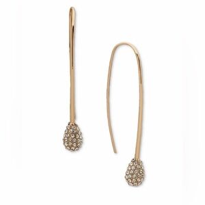 Dkny Pavé Pear-Shape Threader Earrings